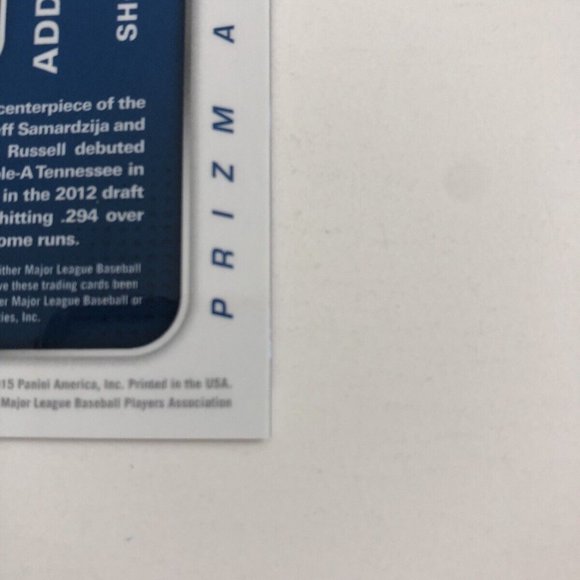 2015 Prism Refractor Addison Russell signed Autograph-Chicago Cubs 33/99 MLB - Picture 4 of 8